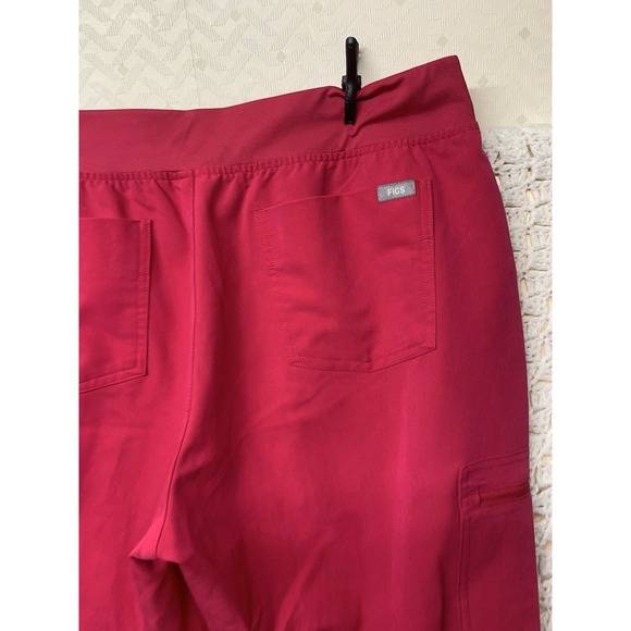 Figs High Waisted Zamora Yoga Pants Jogger Women Sz XL Pink Scrubs Uniform - Picture 4 of 11